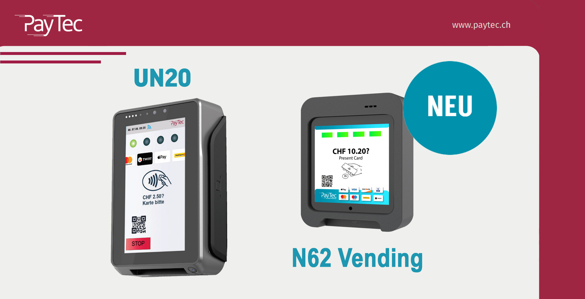 Die neuen Terminals von Paytec